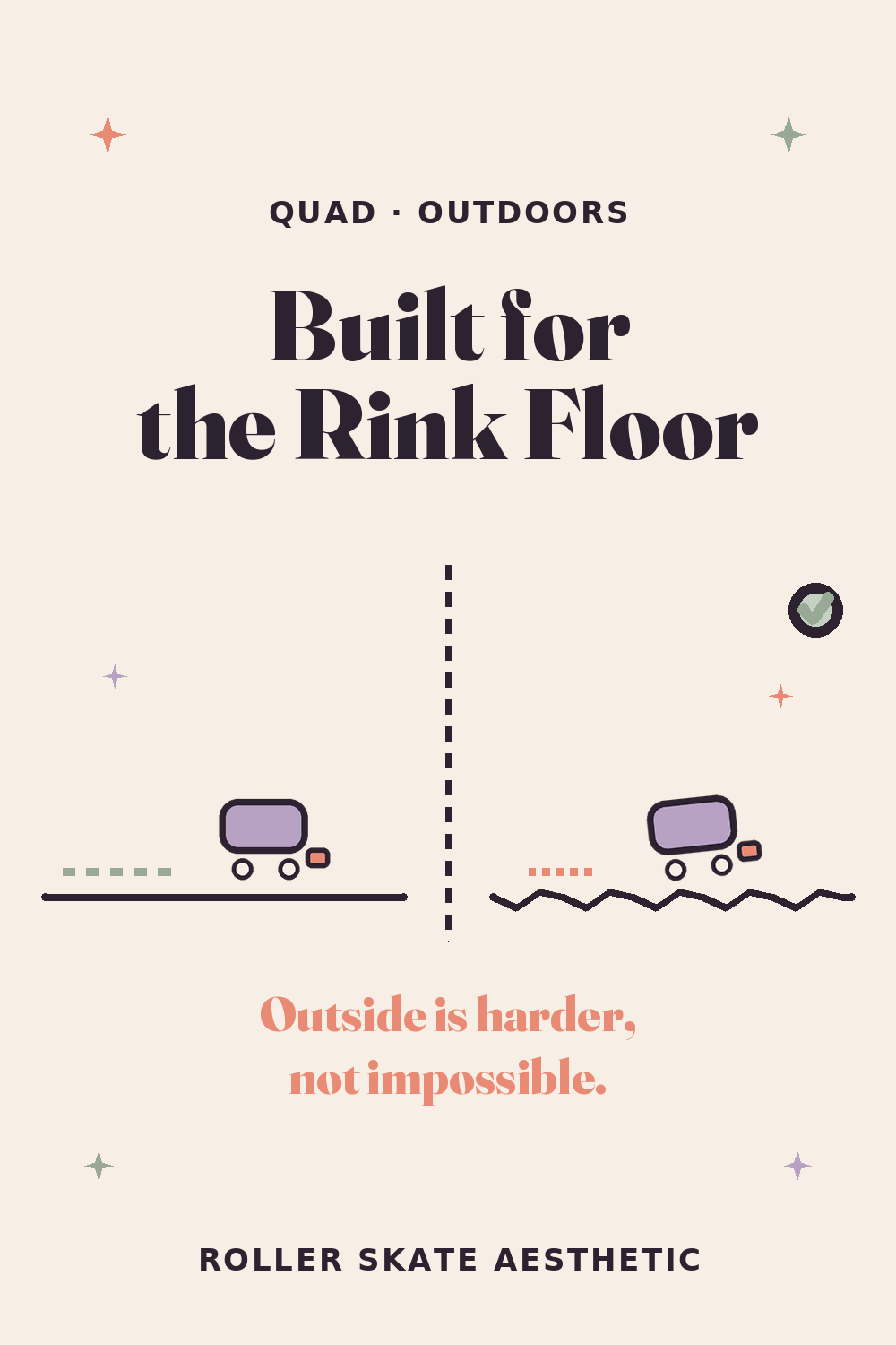 Quads Were Built for the Rink Floor. Outside Is Harder, Not Impossible