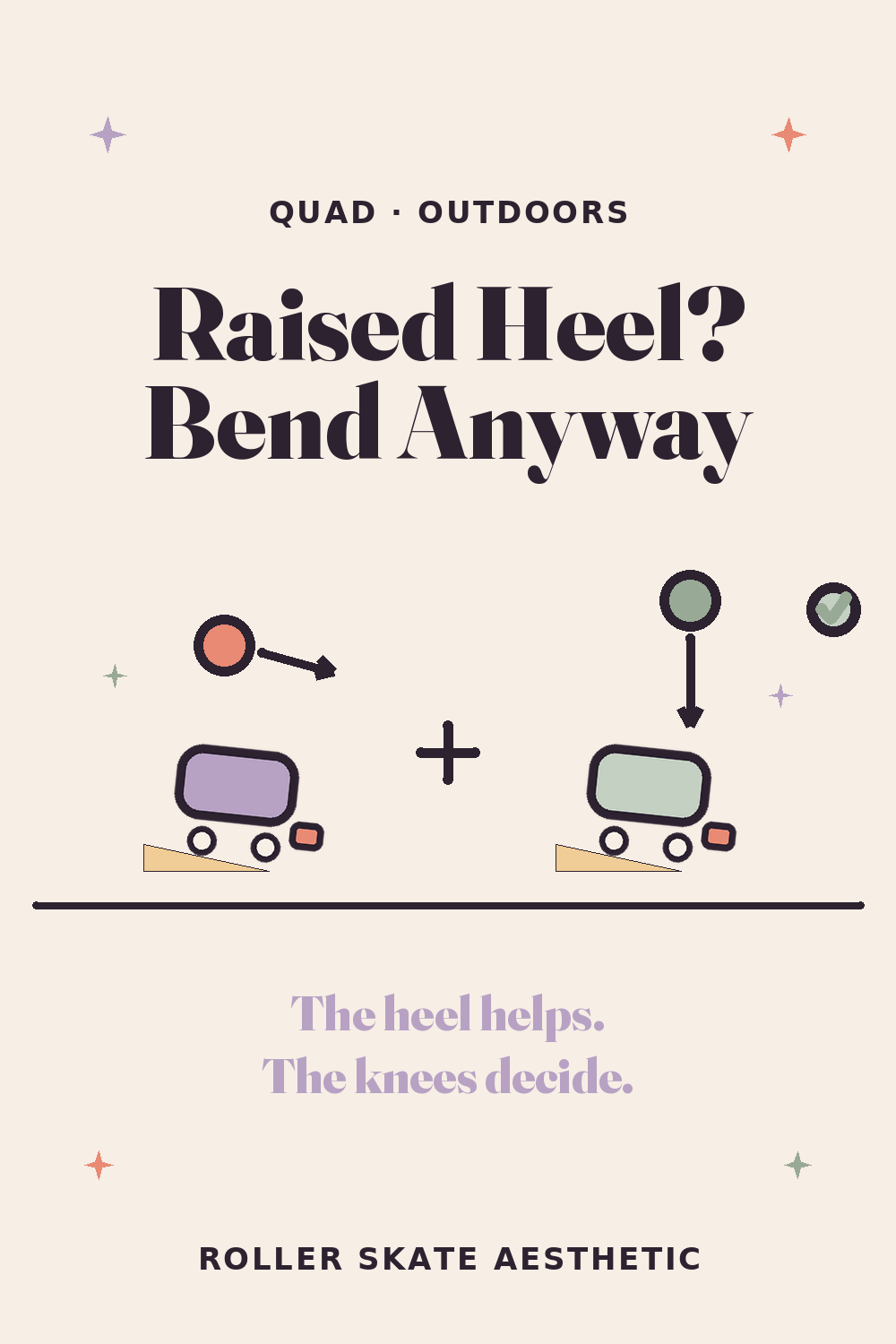 A Quad Heel Is Already Raised. Bend Your Knees Anyway